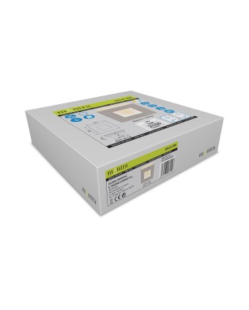 DALIA * APLIQUE CUADRADO 18W - BLANCO + BLANCO